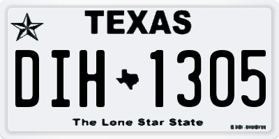TX license plate DIH1305