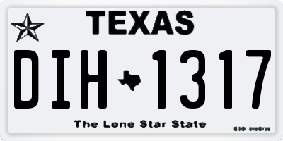 TX license plate DIH1317