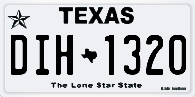 TX license plate DIH1320