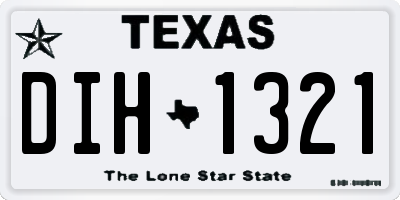 TX license plate DIH1321