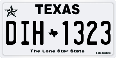 TX license plate DIH1323