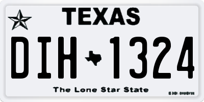 TX license plate DIH1324