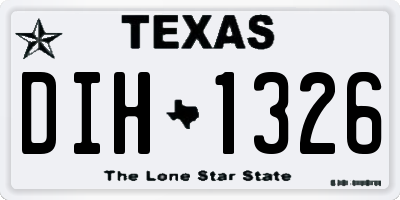 TX license plate DIH1326