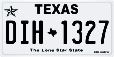 TX license plate DIH1327