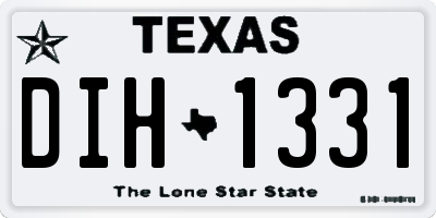 TX license plate DIH1331