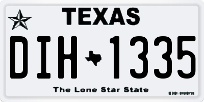 TX license plate DIH1335
