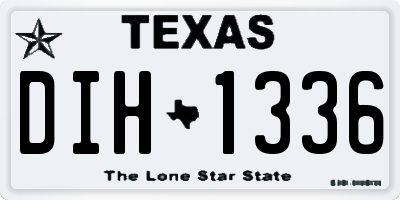 TX license plate DIH1336