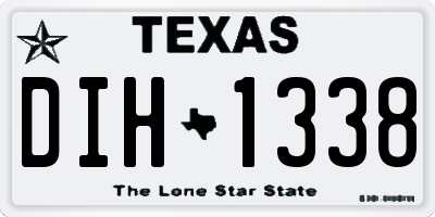 TX license plate DIH1338