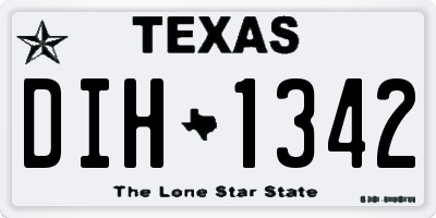TX license plate DIH1342