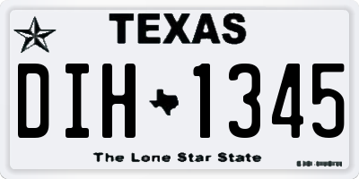 TX license plate DIH1345