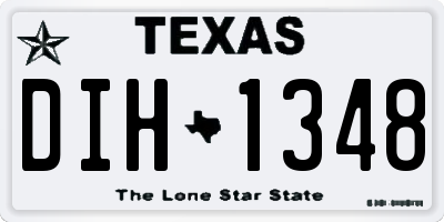 TX license plate DIH1348