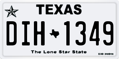 TX license plate DIH1349