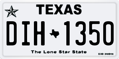 TX license plate DIH1350