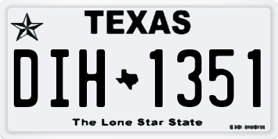 TX license plate DIH1351