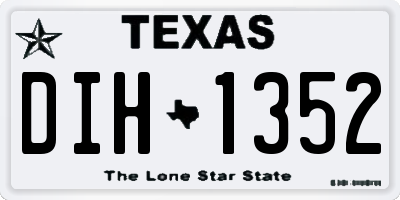 TX license plate DIH1352