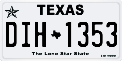 TX license plate DIH1353