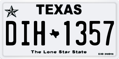 TX license plate DIH1357