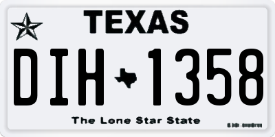 TX license plate DIH1358