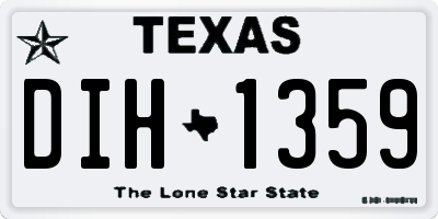 TX license plate DIH1359