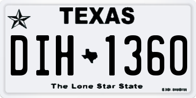 TX license plate DIH1360