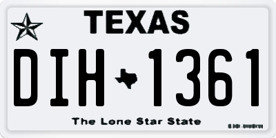 TX license plate DIH1361