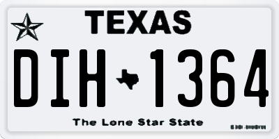 TX license plate DIH1364