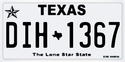 TX license plate DIH1367
