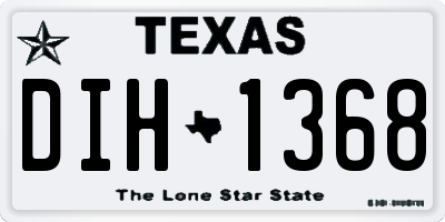 TX license plate DIH1368
