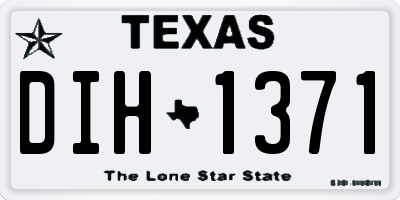 TX license plate DIH1371