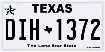 TX license plate DIH1372