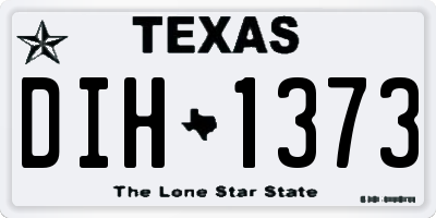 TX license plate DIH1373