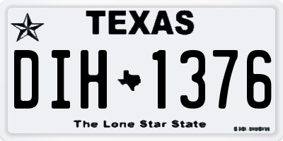 TX license plate DIH1376