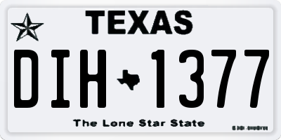 TX license plate DIH1377