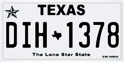 TX license plate DIH1378
