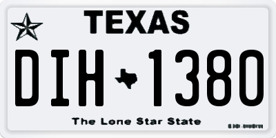 TX license plate DIH1380