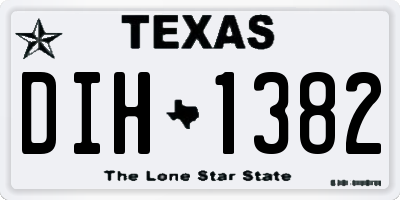 TX license plate DIH1382
