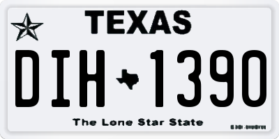TX license plate DIH1390