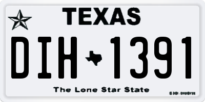 TX license plate DIH1391