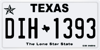 TX license plate DIH1393