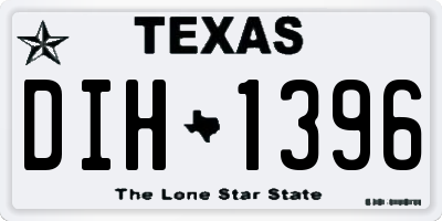 TX license plate DIH1396