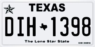 TX license plate DIH1398