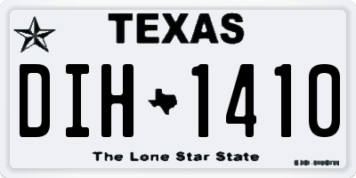TX license plate DIH1410