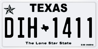 TX license plate DIH1411