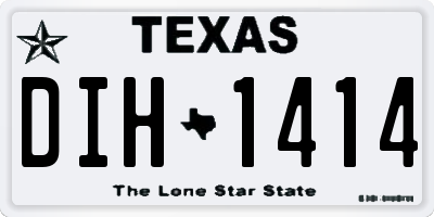 TX license plate DIH1414