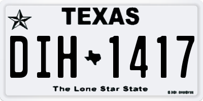 TX license plate DIH1417