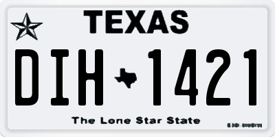 TX license plate DIH1421