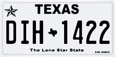 TX license plate DIH1422