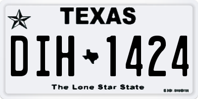 TX license plate DIH1424