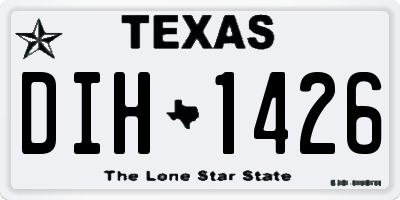 TX license plate DIH1426
