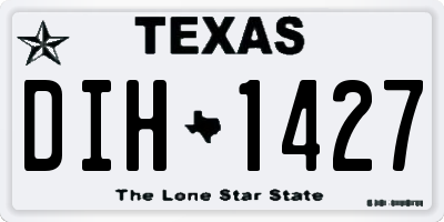 TX license plate DIH1427